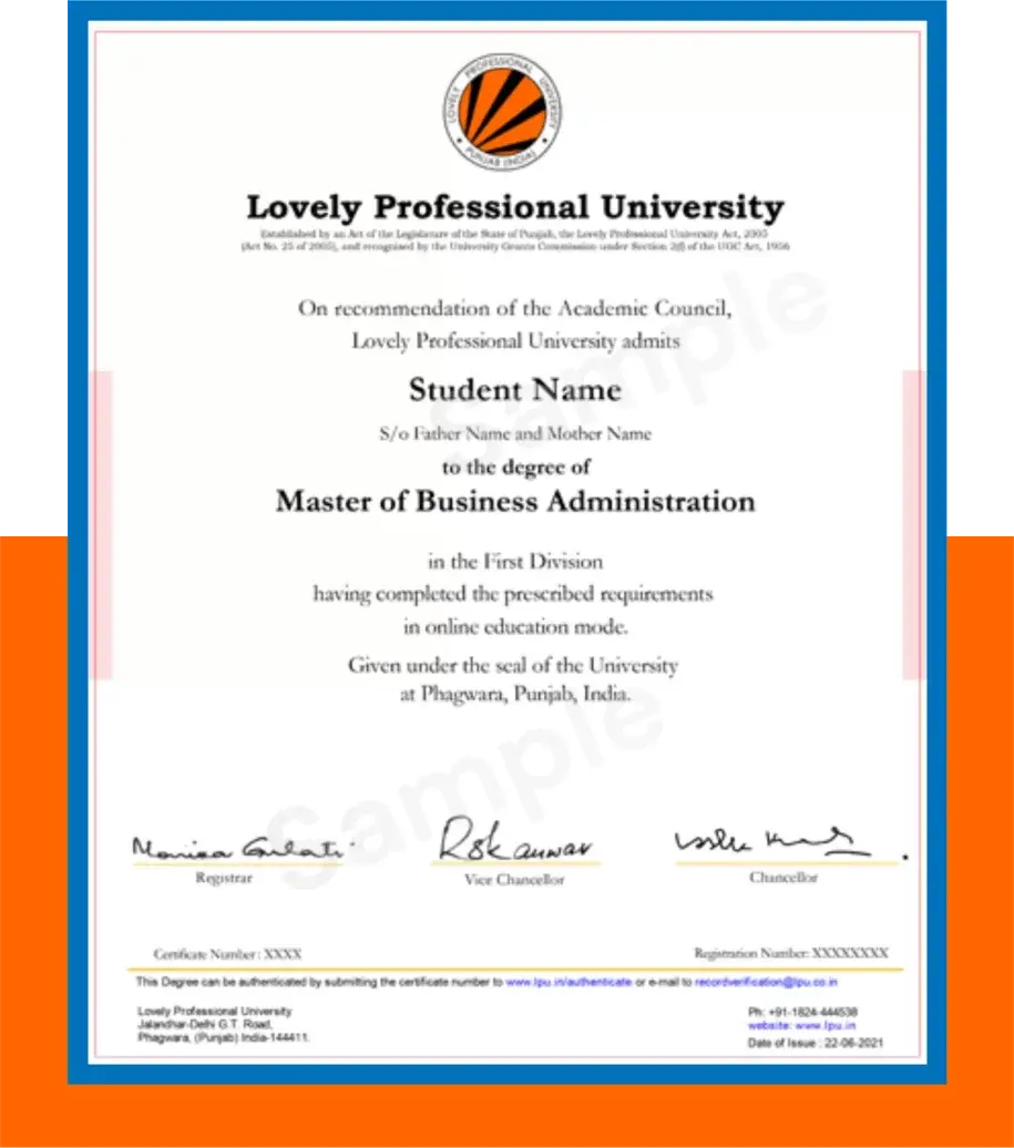 Degree Certificate